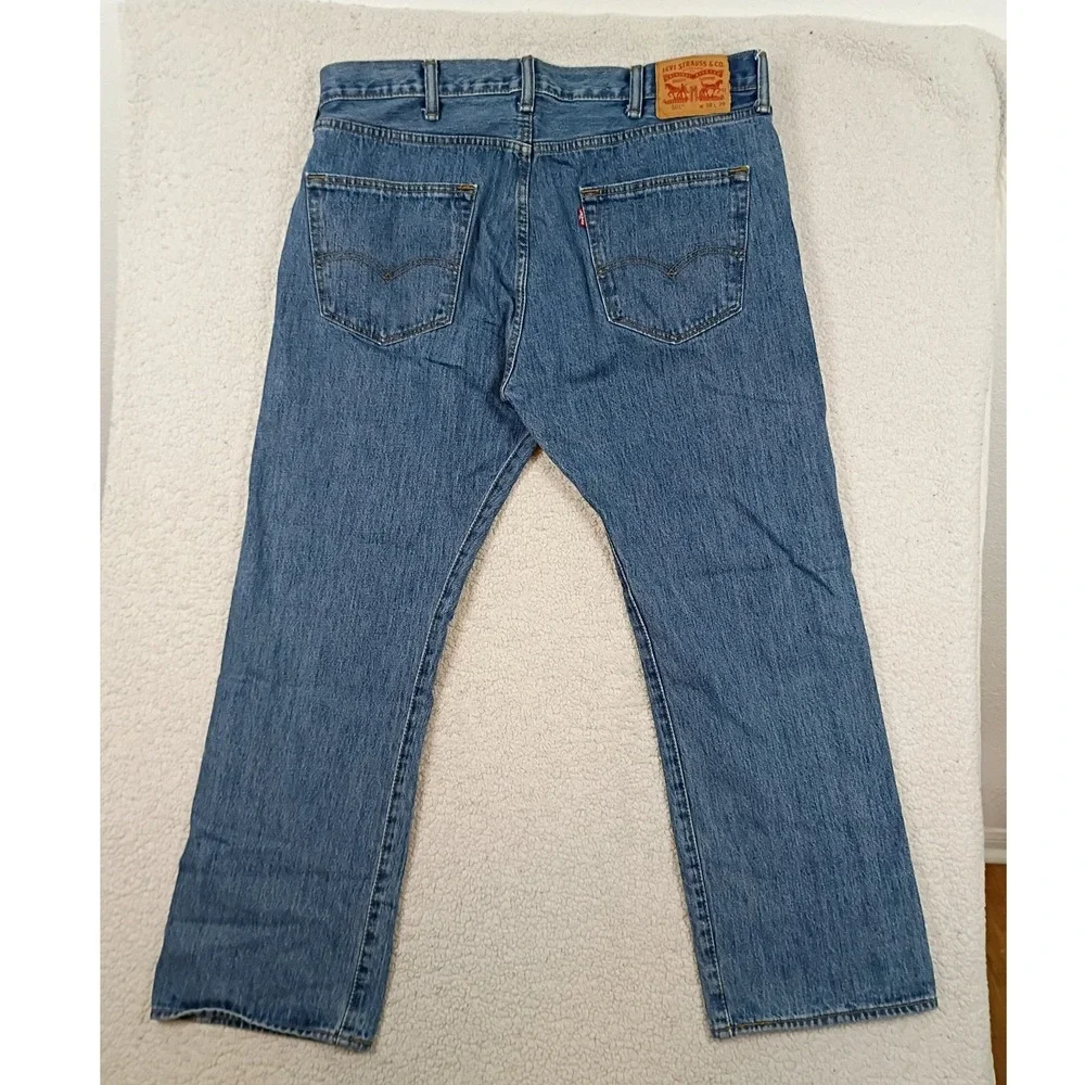 Levi's 501XX Original Fit Men 38x29 Blue Medium Wash Button Fly Straight Leg